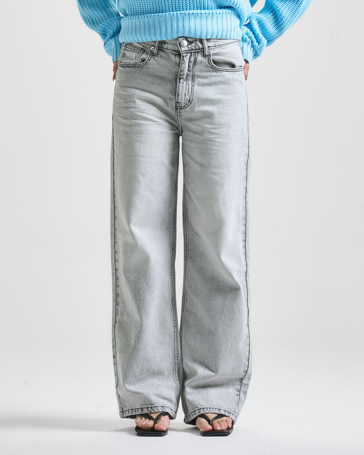 Light Gray High Rise Fit Jeans