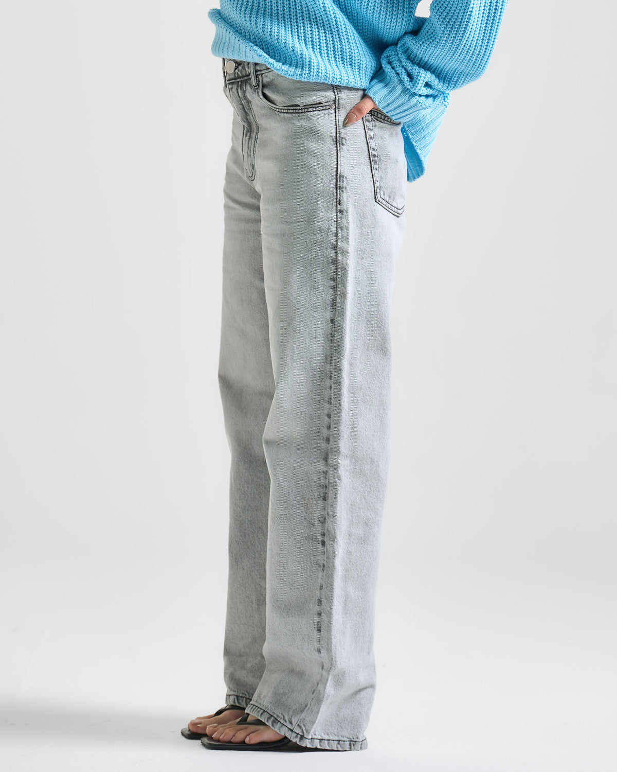 Light Gray High Rise Fit Jeans