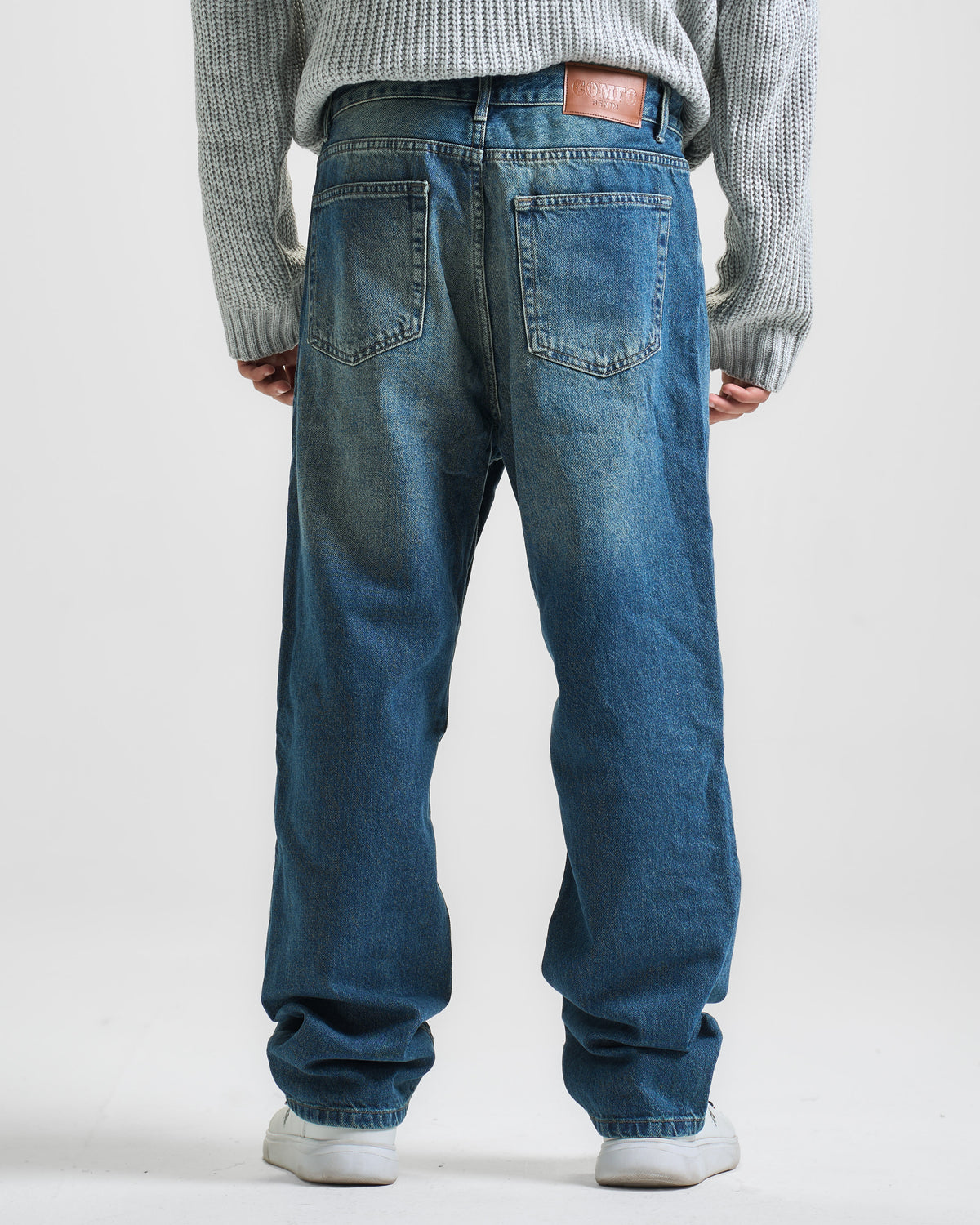 Vintage Blue Washed Baggy Fit Denim 04