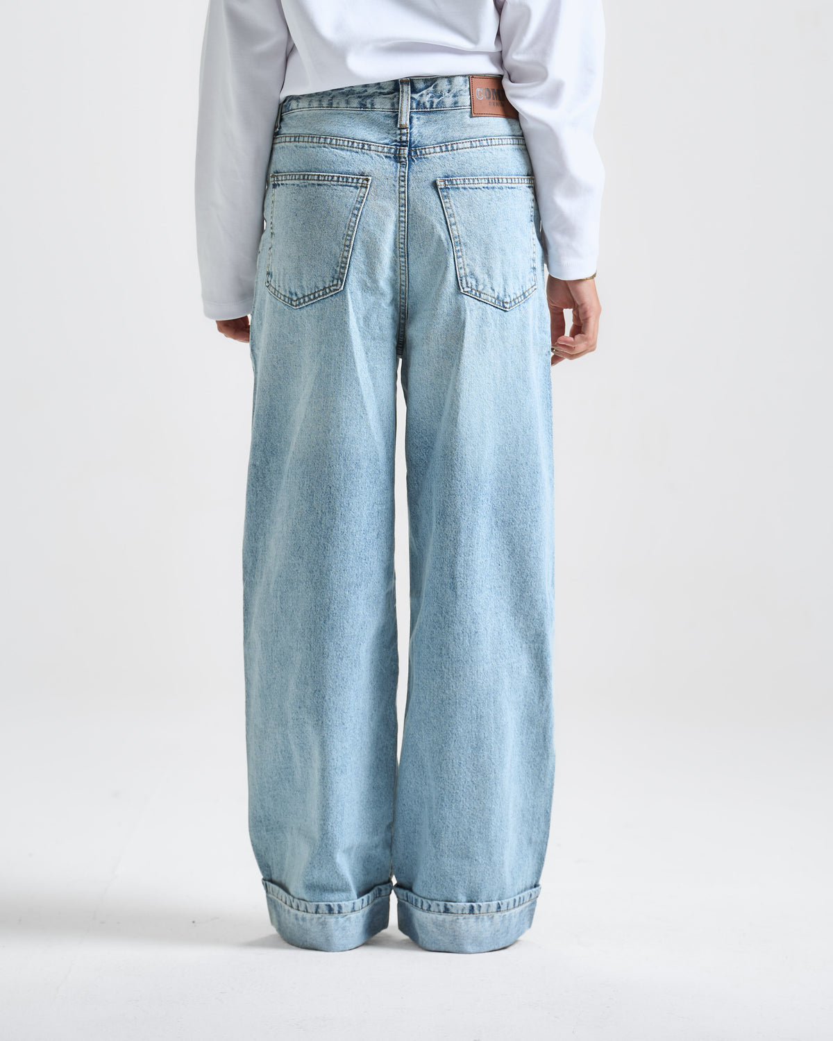 Light Blue Inverted Baggy Jeans