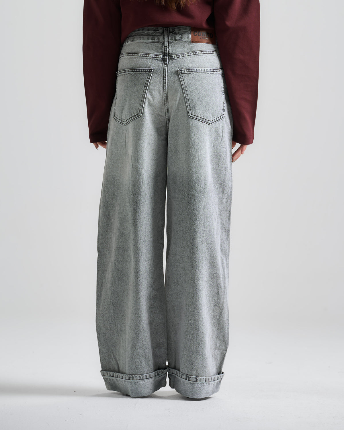 Mid gray Inverted Baggy Jeans