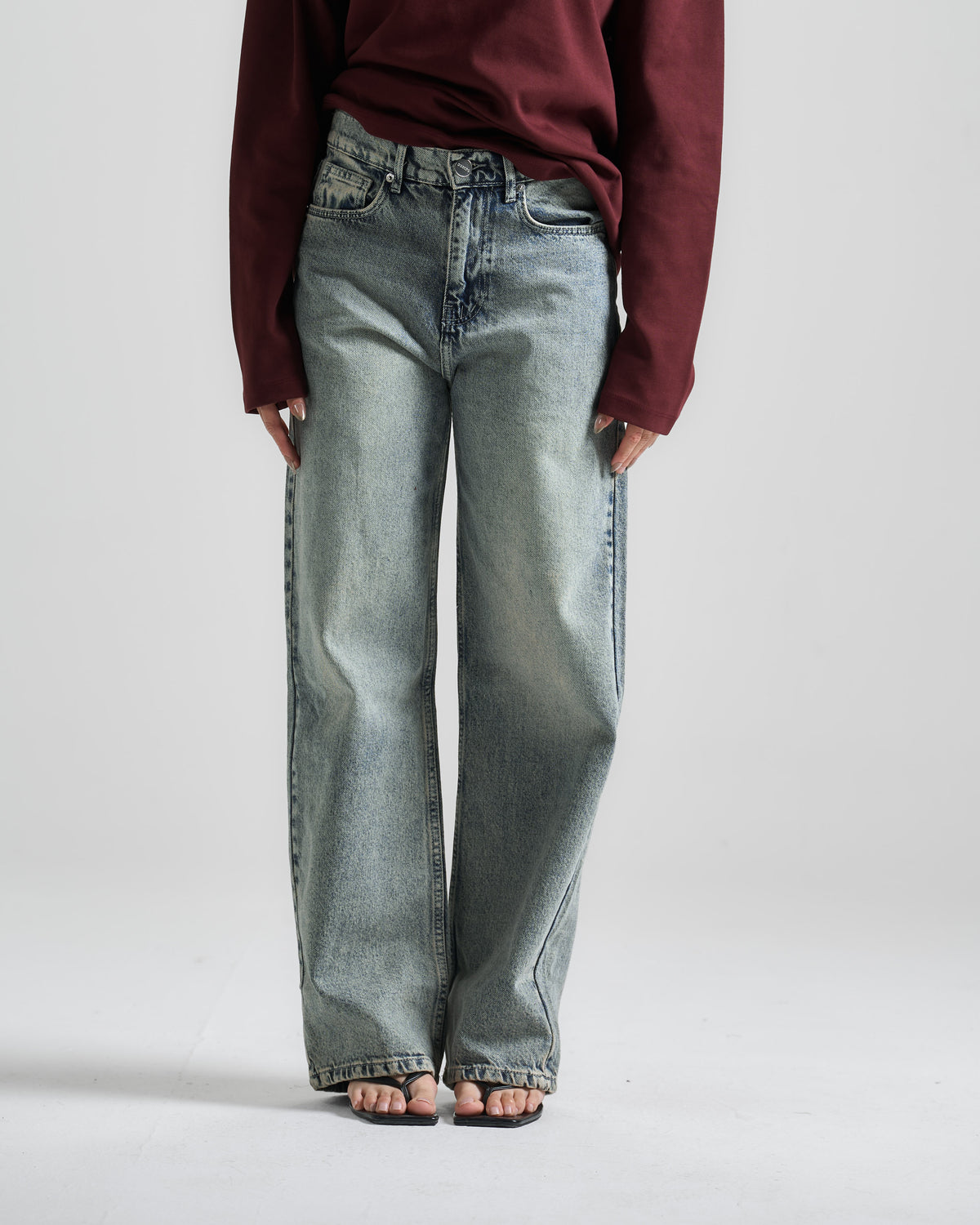 Dark Blue High Rise Fit Jeans