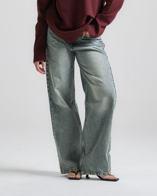 Dark Blue High Rise Fit Jeans