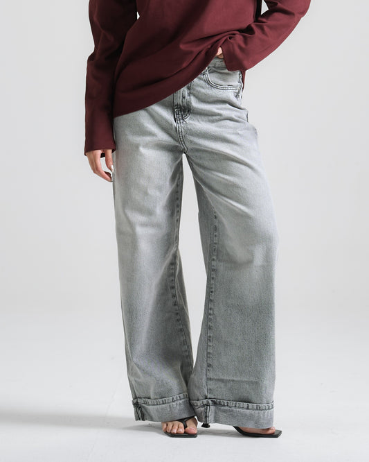Mid gray Inverted Baggy Jeans