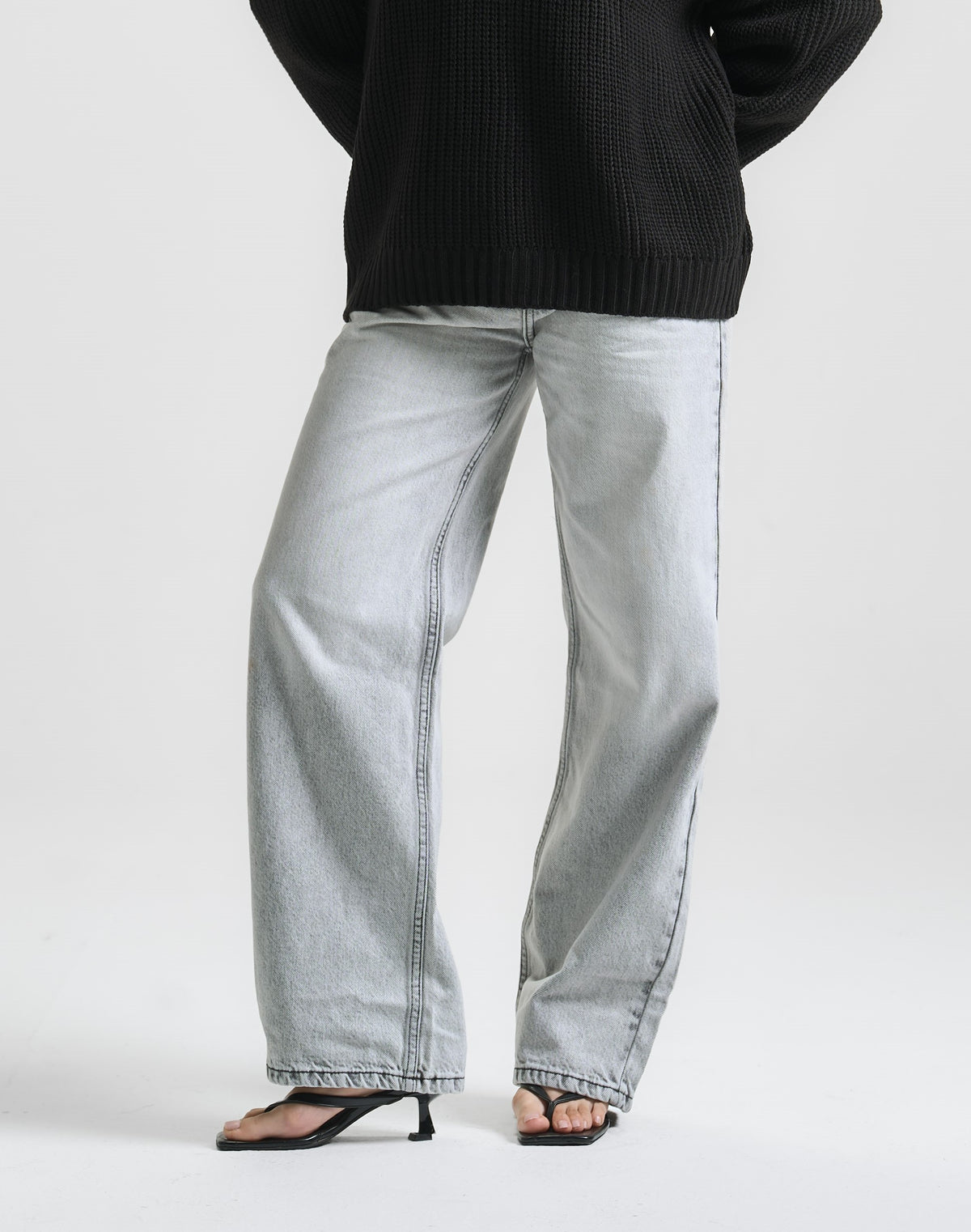 Light Gray High Rise Fit Jeans