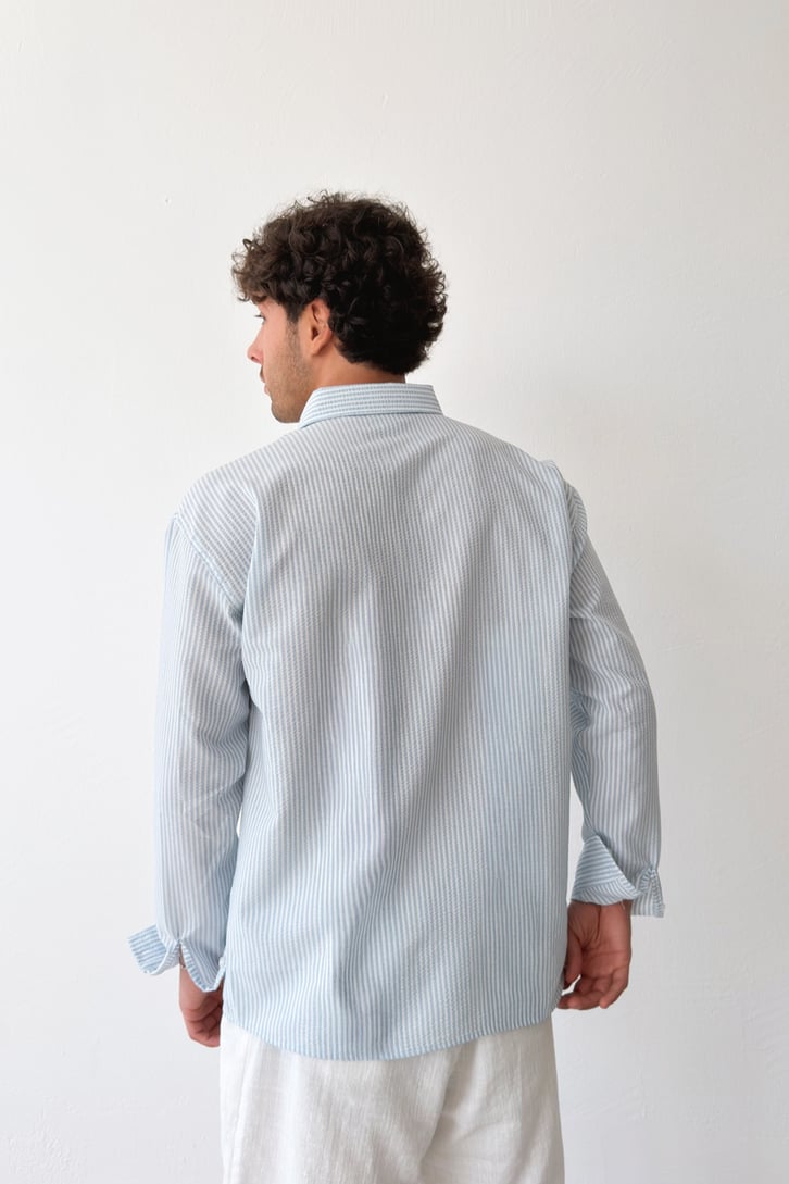 Baby blue Stripe Shirt