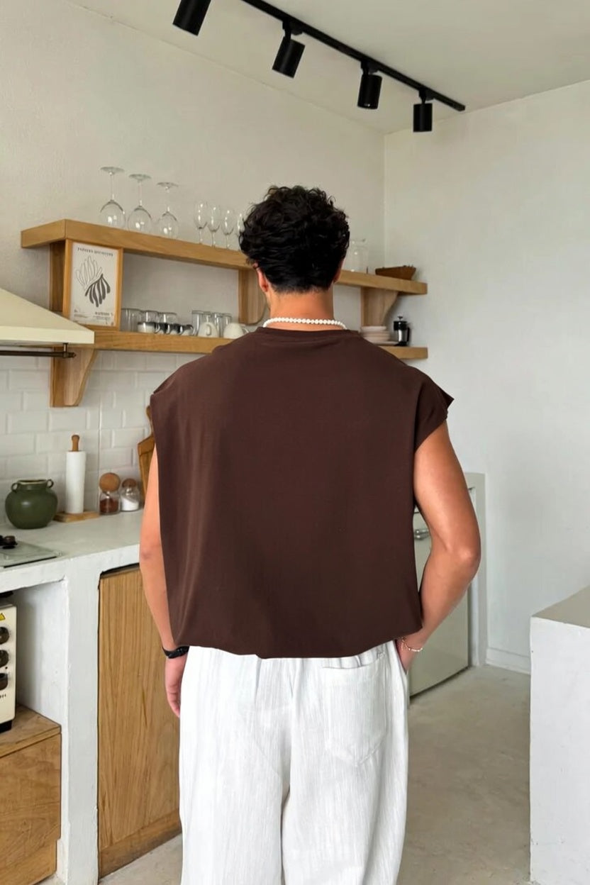Brown Oversize  Cut-Off Tank